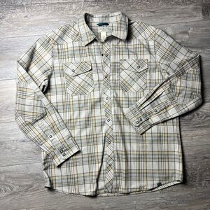 L.L. Bean Men's Plaid Shirt - Gray and Yellow